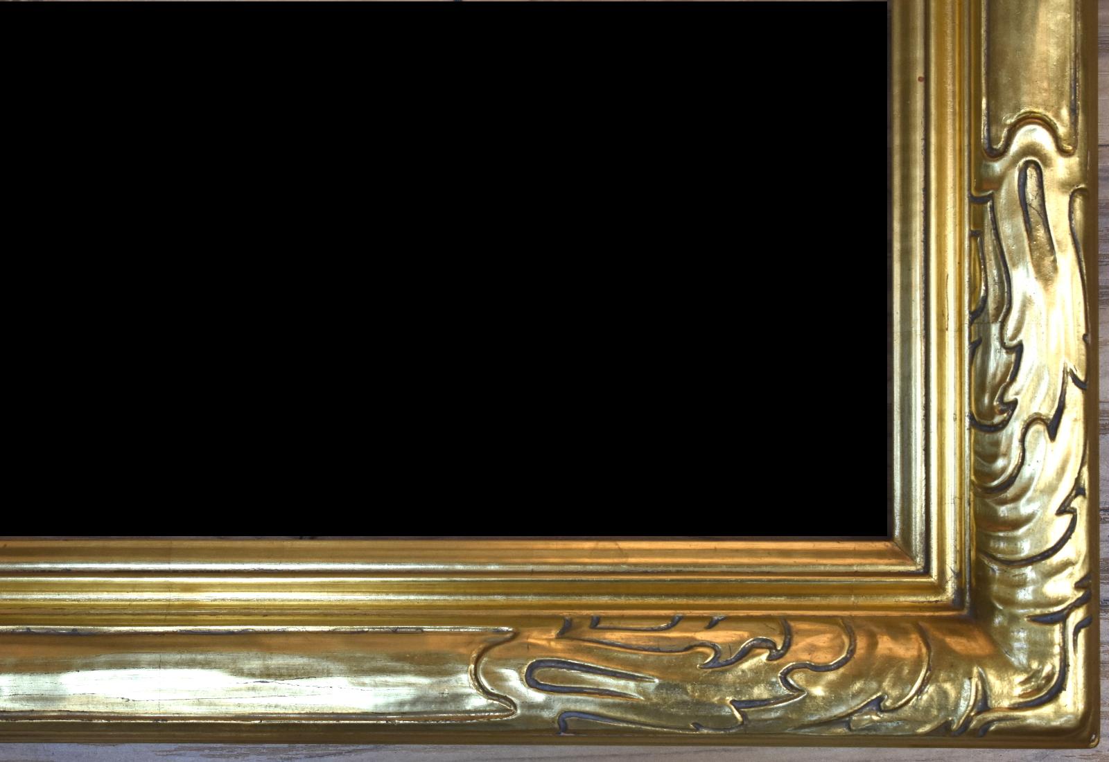 Newcomb Macklin Hand Carved Gold Leaf Frame. Fits 25 x 30 Painting. Ext. 30 x 35 2