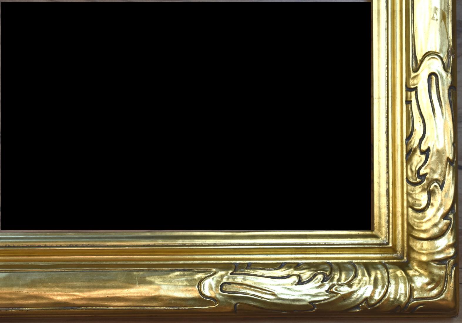 Newcomb Macklin Hand Carved Gold Leaf Frame. Fits 25 x 30 Painting. Ext. 30 x 35 4