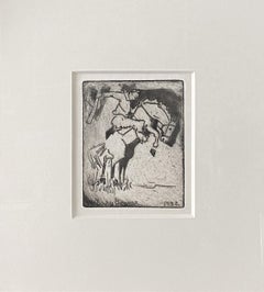 "BUCKING BRONCO"  COWBOY CABALLERO WESTERN MEXICAN HORSEMAN