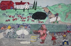 "COTTON FARM" BLACK TEXAS FOLK ART ARTIST JOHNNY BANKS