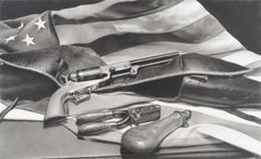 IMAGE « TRUSTED FRIENDS » : 16 X 26 GRAPHITE WESTERN FIREARMS PATRIOTIC