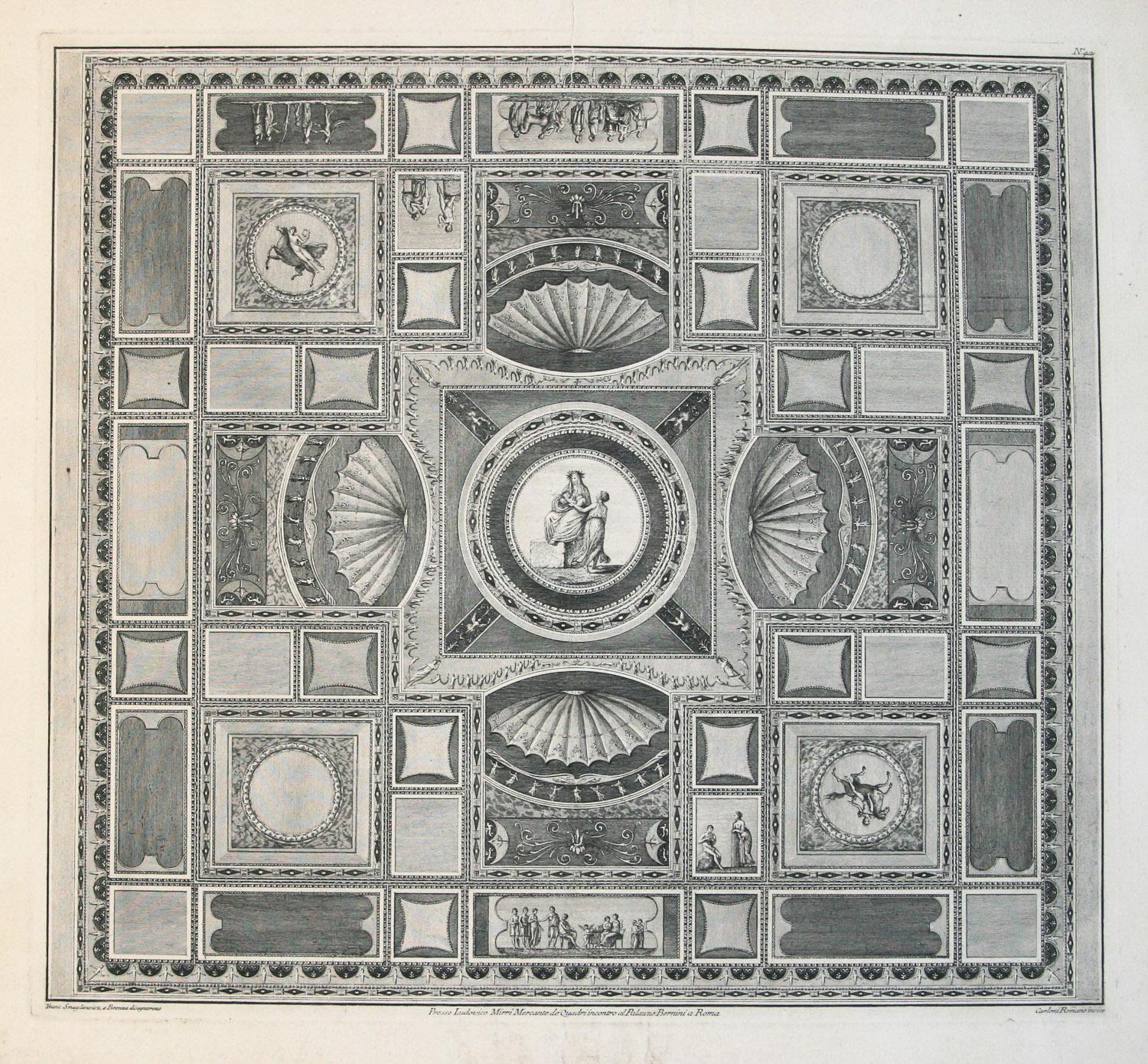Figurative Print Marco Carloni - Presse Ludovico Mirri Mercante dQuadri incentro al Palazzo Bernini a Roma n° 42