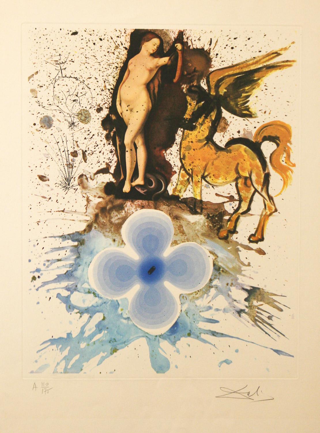 Salvador Dalí Figurative Print – Hommage a Cranach-Lithographie von Salvador Dali, 1971