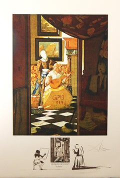 La Lettre from Vermeer by Salvador Dali