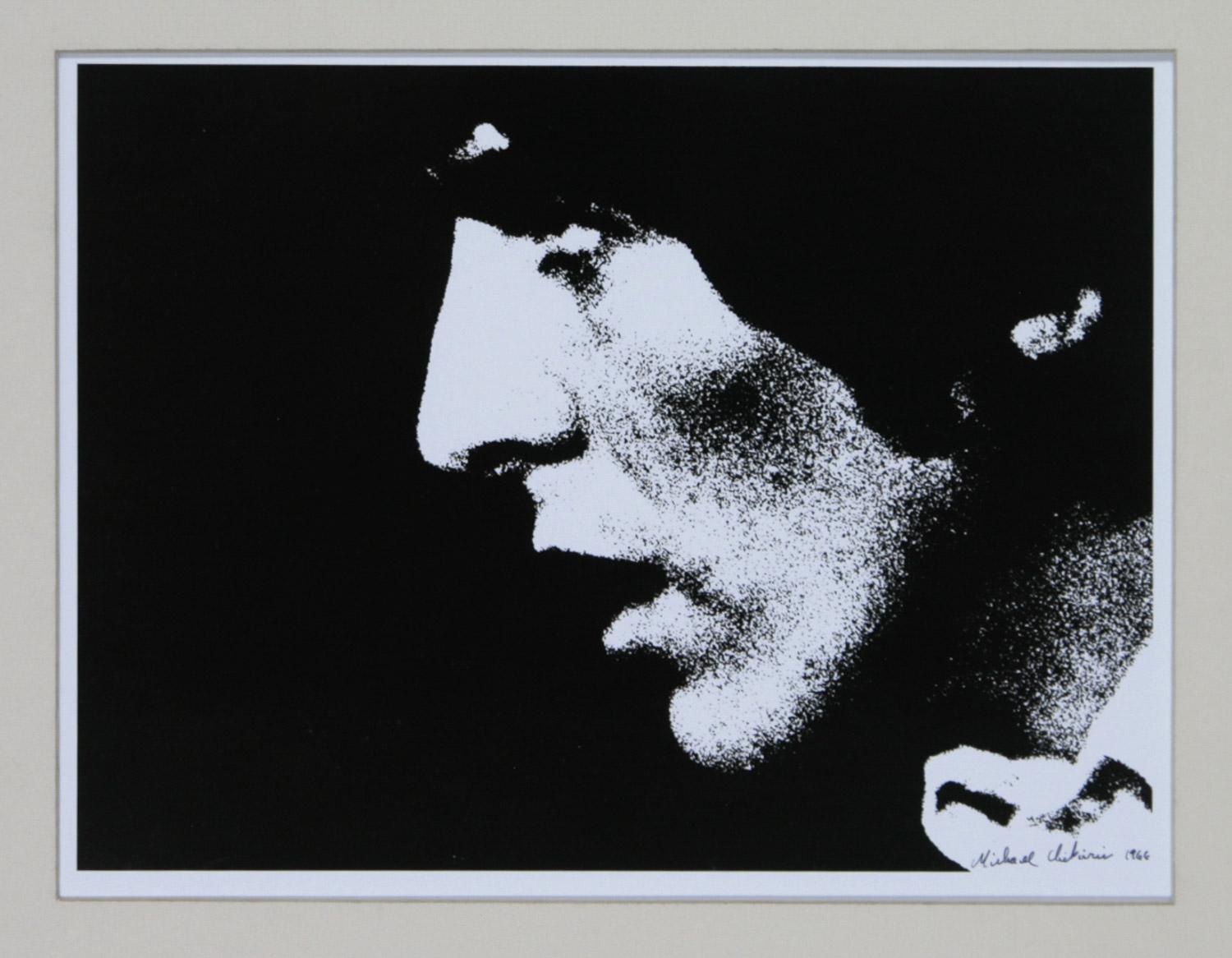 Michael Chikeris Black and White Photograph - George Harrison, from a 1966 concert in Cleveland Ohio