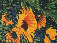 Wild Sunflowers, serigrafia originale in edizione limitata e firmata di Robert Daughters, incorniciata