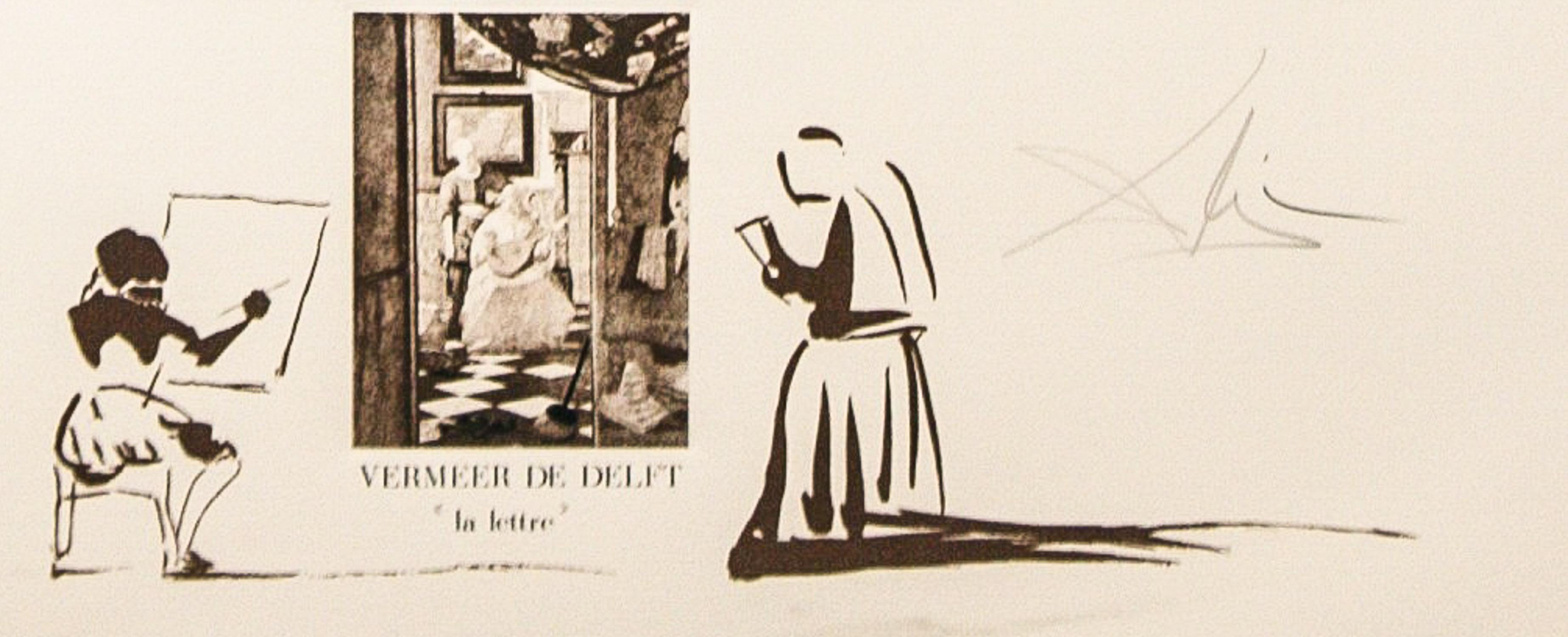 La Lettre from Vermeer by Salvador Dali - Print by Salvador Dalí