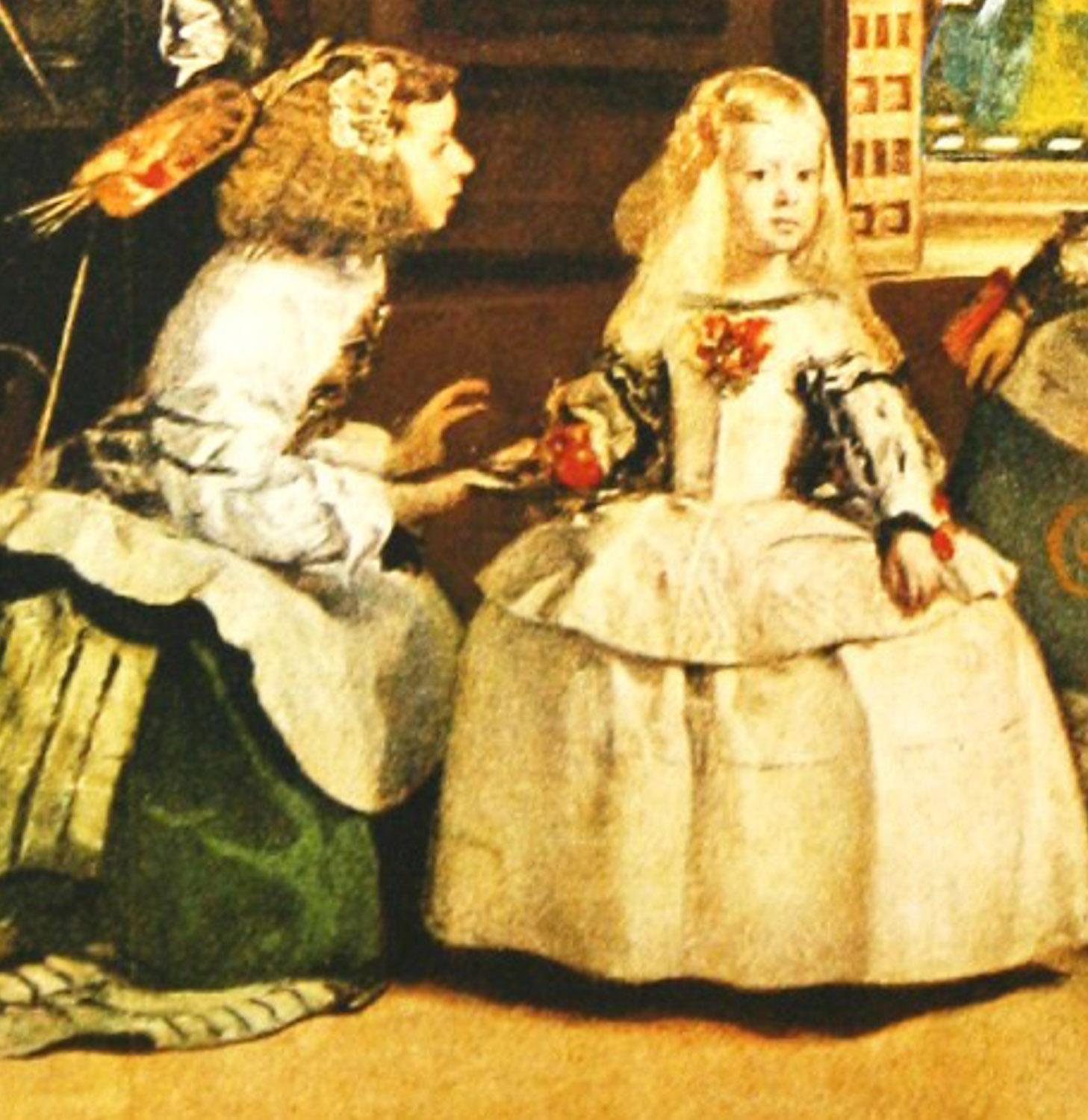 Velasquez  Les Menines di Salvador Dalì 1974 Litografia - Interior Print Marrone di Salvador Dalí