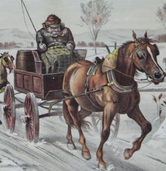 The Fiend of the Road Currier & Ives 1881 Lithograph