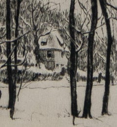 Goethe House Weimar Germany 1909 etching by Tanna Kasimer Hoernes