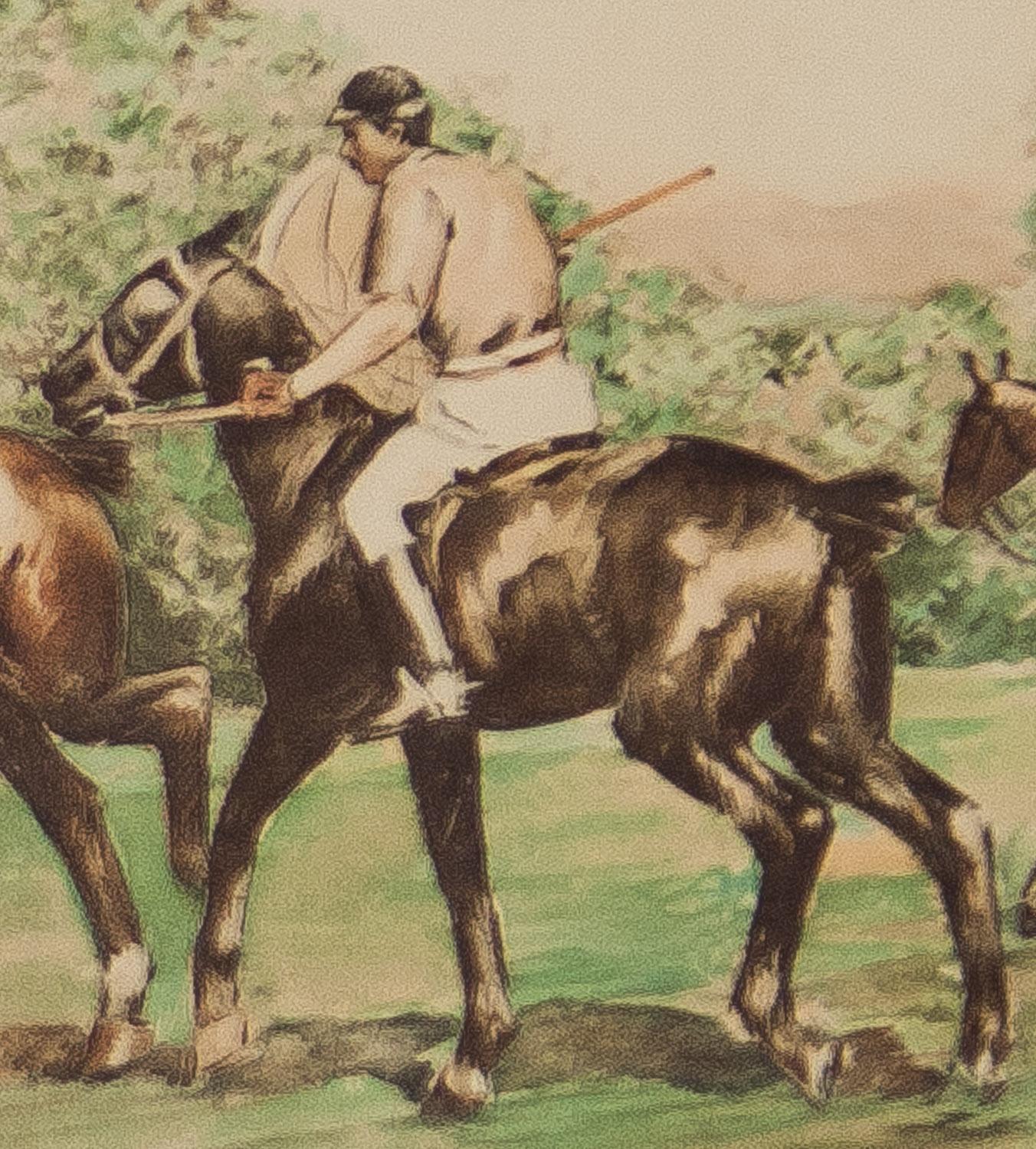 Gymkhana, courses de parapluies pour les courses de rockaway Hunting Club  Incidents sportives de 1890  - Print de W. S. Vanderbilt Allen