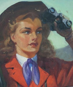 The Explorer oil on canvas by Ed DeLavy