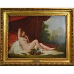 Reclining Nude Oil Painting on Copper