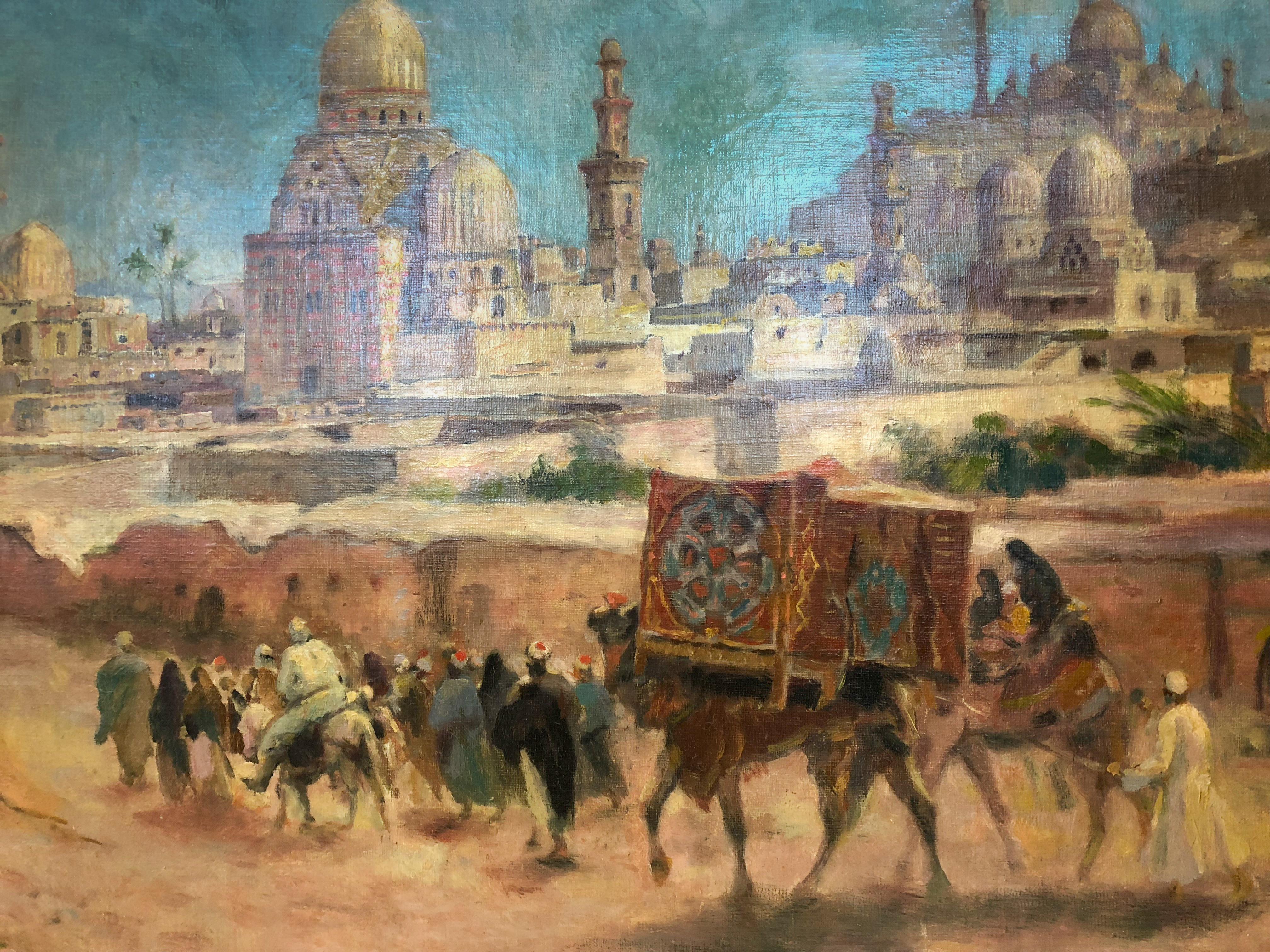 Cairo Caravan  - Painting by Károly Cserna