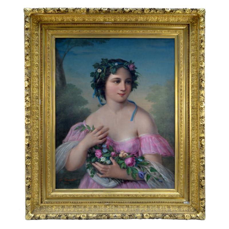 Giovanni Zennaro Figurative Painting - Portrait of a Woman