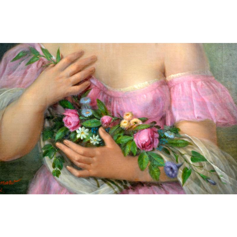 Portrait of a Woman (Romantik), Painting, von Giovanni Zennaro