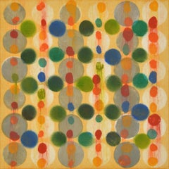 "Dot Variant 15", color dots, abstract, yellow, green, blue, teal, red, orange