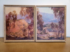 Anita Hampton Landscape Paintings "Sunrise" and "In Early Spring"