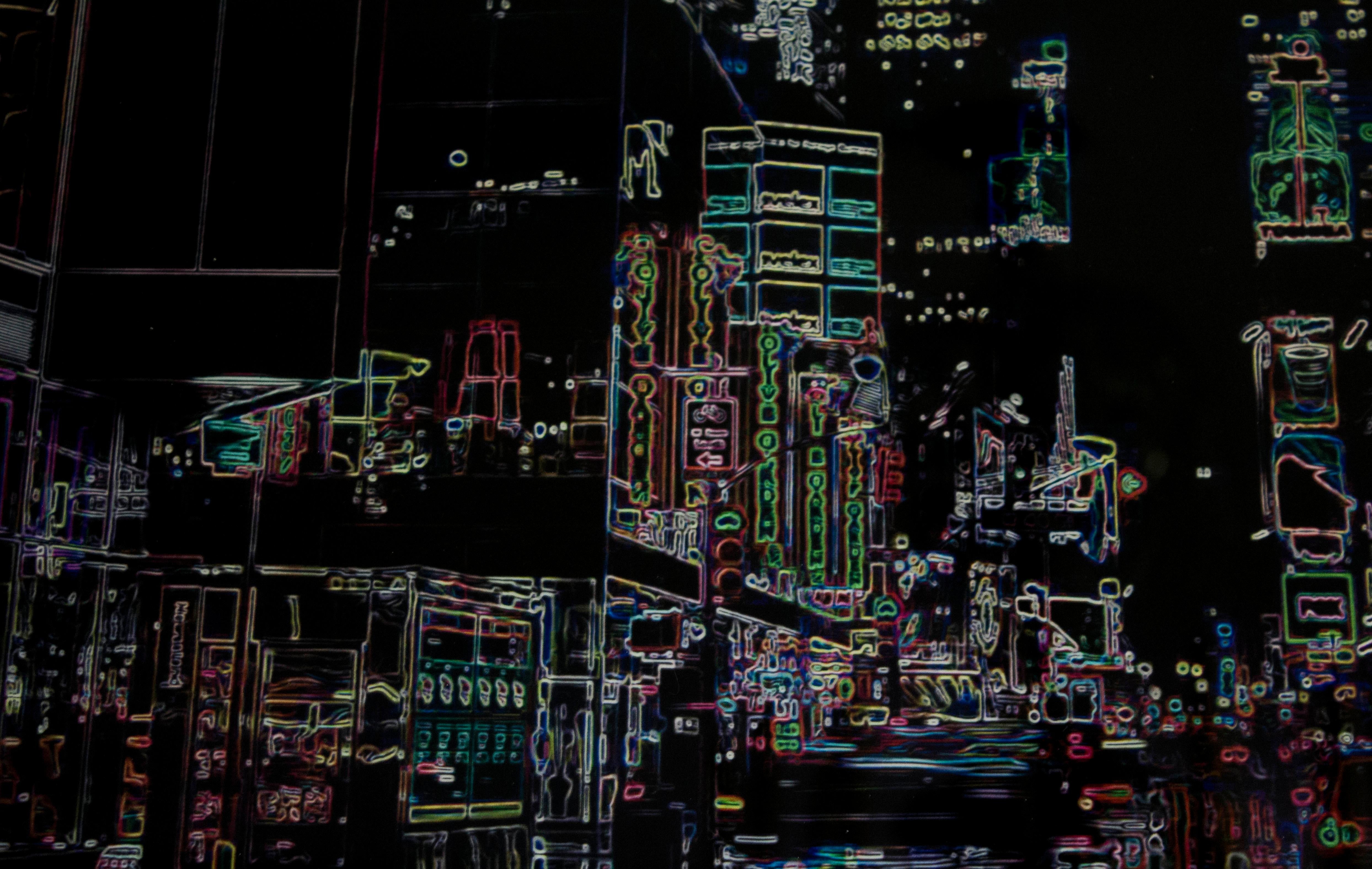 Times Square, série néon - Photograph de Donis Dayán
