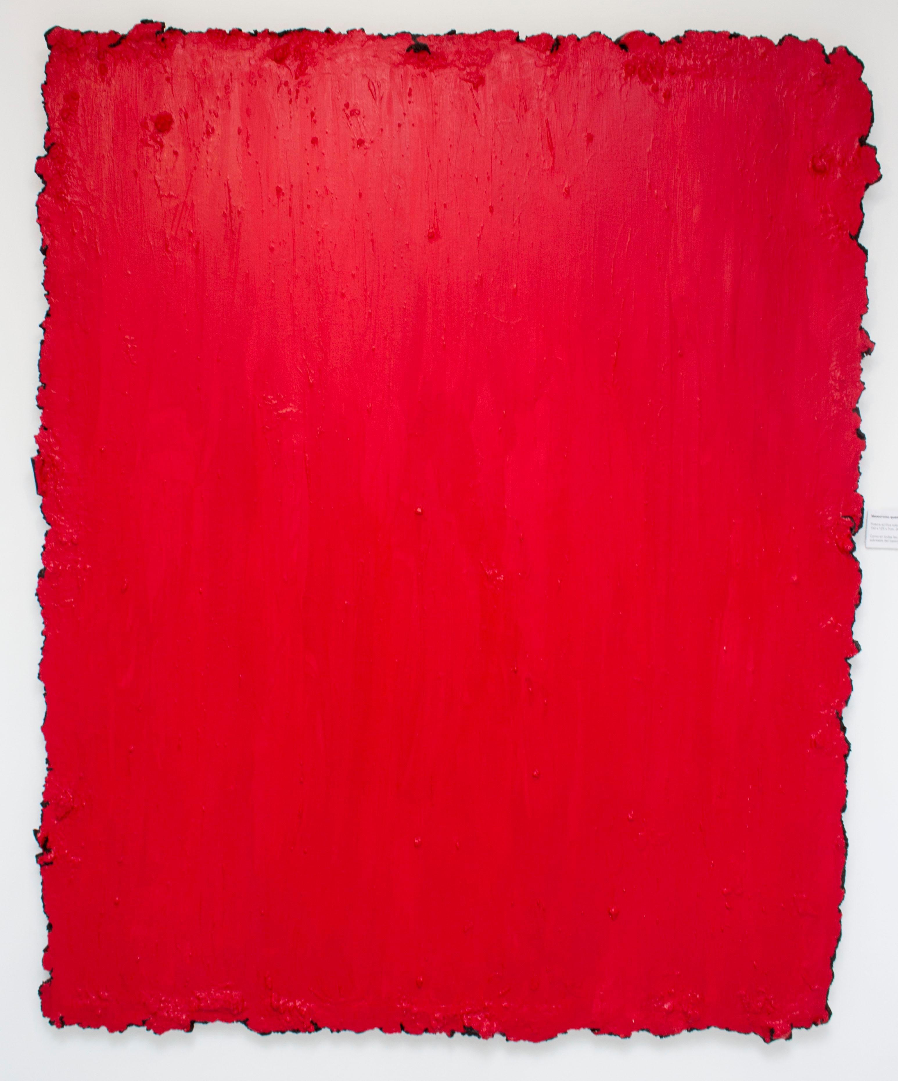 Eduardo Costa Abstract Painting - Monocromo rojo quemado