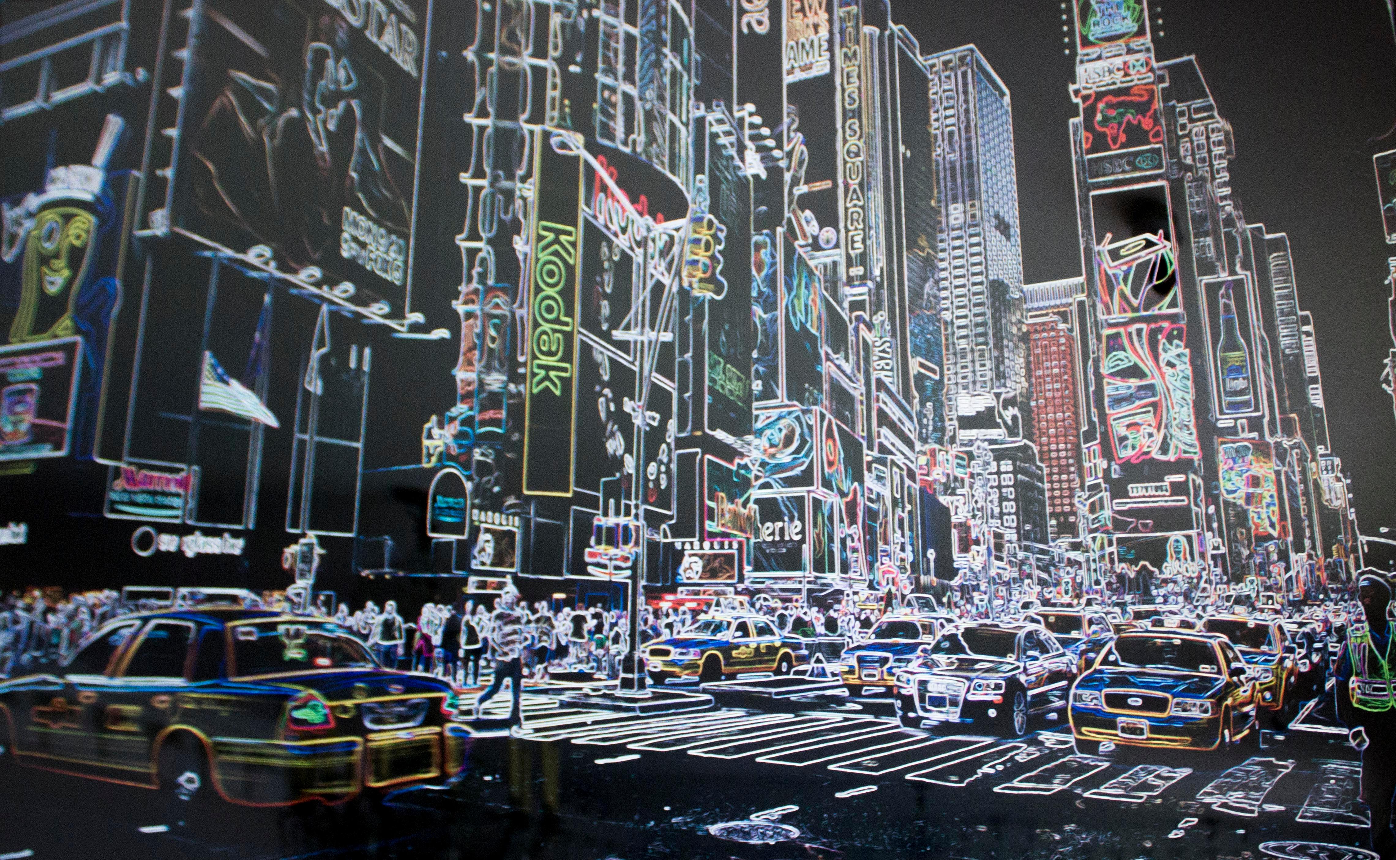 Donis Dayán Landscape Photograph - Times Square, neon series