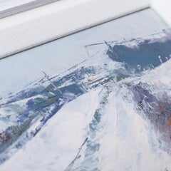 20th Century Oil on Board Painting 'Snow in a Country Lane'