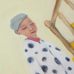 21st Century Oil on Canvas Painting 'Cow Boy'