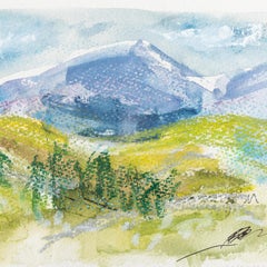 Mixed Media Painting 'Near Oldshoremore 2' by Artist William Watson-West.