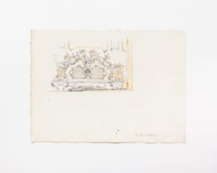 Antique Original Early 20th Century Italian Sketch