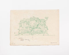 Antique Original Early 20th Century Italian Sketch