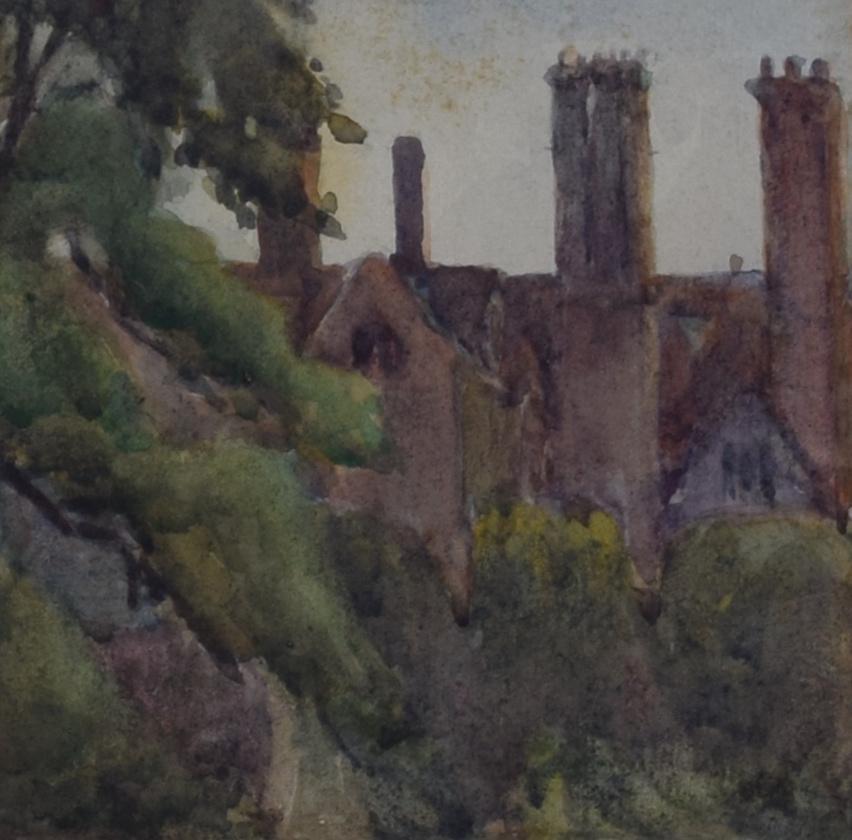 St John's College Cambridge watercolour Kitchen Bridge and River Cam Mary Elwes - Art by Mary Somerville Elwes