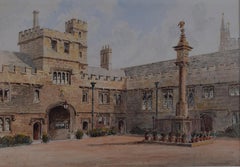 Magdalen College Oxford acuarela Francis Philip Barraud RA pintura arte