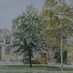 Gonville and Caius College Cambridge print Jane Carpanini