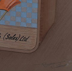 Advertising design for Pye Records Cambridge gouache Mid Century Wireless