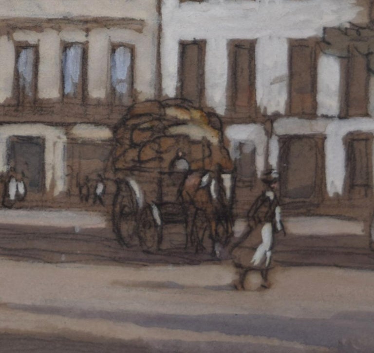 To view our other Modern British Art and our views of London scroll down to 'view all from this seller' and search.

Horace Mann Livens (1862-1936)
Hanover Square London (1920)
Gouache on paper
37×27 cm
Signed HML, and dated to reverse.

A talented