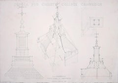 Albert Richardson Architect for Christ's College Cambridge Design for New Cupola