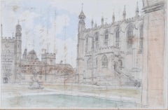 Dr William Crotch 1832 Capilla del Eton College acuarela Escuela pública Windsor
