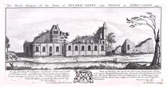 Antique Samuel Buck (1696-1779) Ruins of Byland Abbey Yorkshire Engraving Print