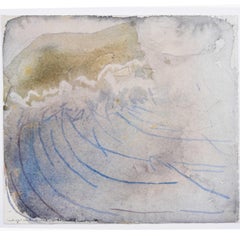 Aquarelle britannique moderne abstraite The Sound of Scarp de Norman Adams RA (vers 1980)