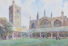 William Matthison: The Cloisters, New College, Oxford watercolour