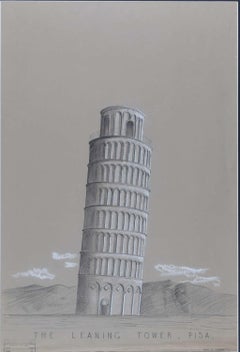 Leaning Tower of Pisa, Italy chalk drawing by John Paxton