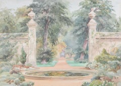 University of Oxford Botanic Garden watercolour by Margaret Waller