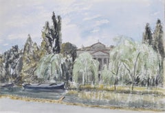 Villa Foscari Malcontenta, Venice, Italy watercolour by Karl Hagedorn 