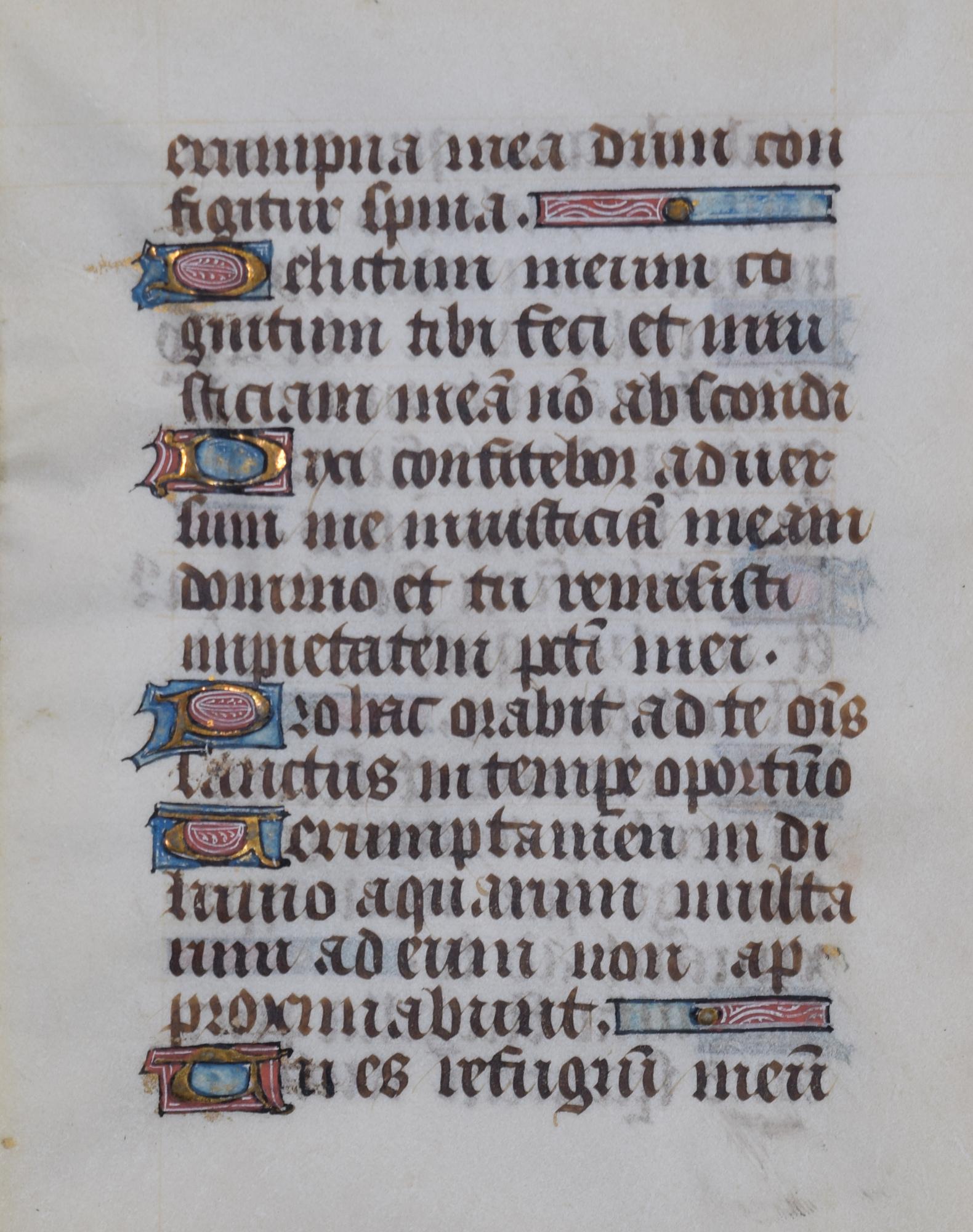 Illuminated psalter Psalm 31 manuscript - Art by Unknown