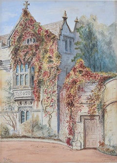 St John's College, Oxford acuarela de T B Miller