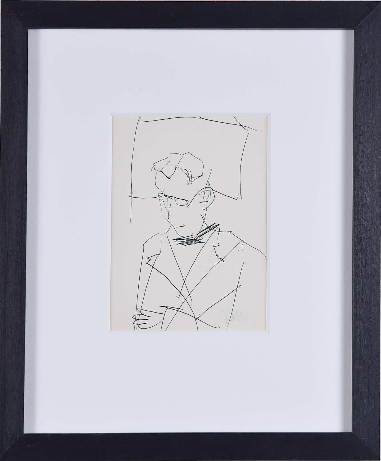Caballero con BLACK TIE, boceto de Keith Vaughan