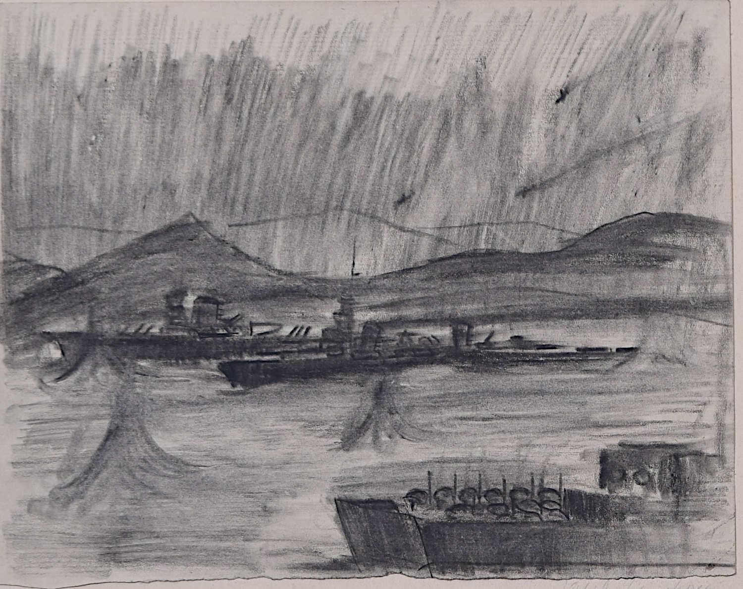 Marineschlacht im Zweiten Weltkrieg, Kohleskizze