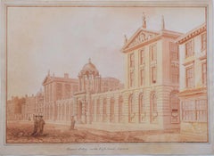 Queen's College in der High Street Oxford, Aquarell von J. C. Buckler