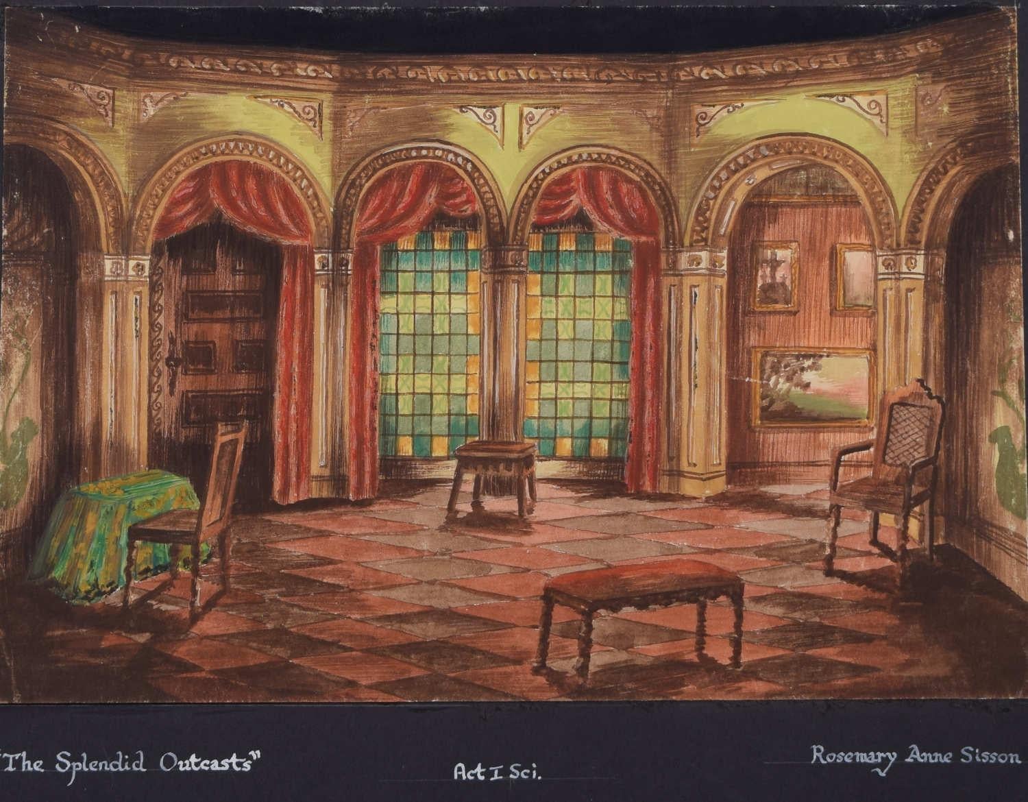 Interior Art Rosemary Anne Sisson  - « The Splendid Outcast », dessins de scène de Rosemary Anne Sisson