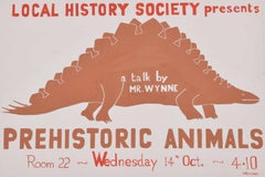 Stegosaurus – Gouache-Plakatdesign für die Local History Society